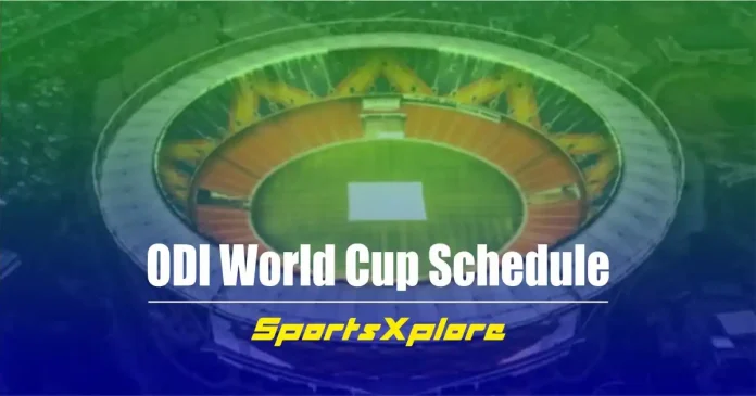 ODI World Cup schedule